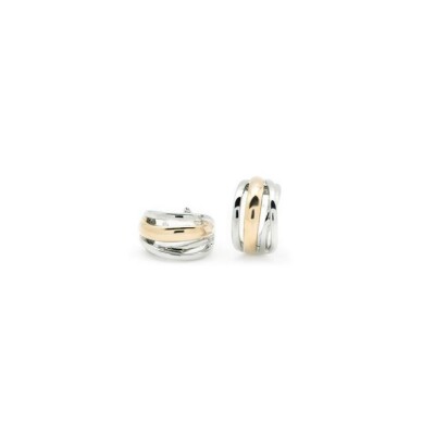 Boucles d'oreilles en argent et argent plaqué or rose