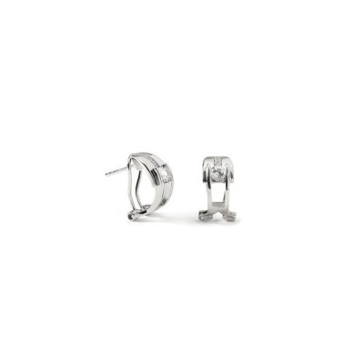 Boucles d'oreilles en argent et oxydes de zirconium