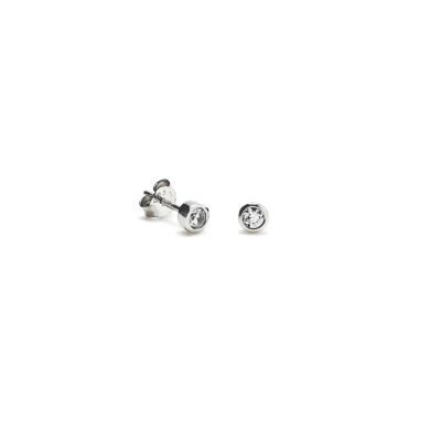 Boucles d'oreilles en argent et oxydes de zirconium