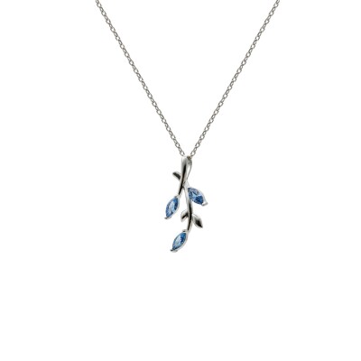 Collier en argent et oxydes de zirconium colorés