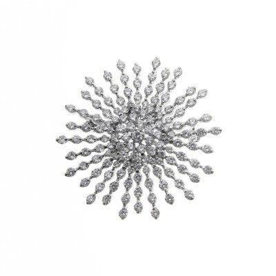 Broche en argent et oxydes de zirconium