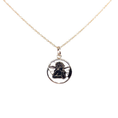 Pendentif en or jaune et nacre