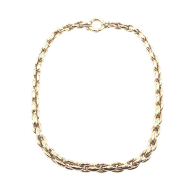 Collier coques épis en or jaune, 43cm