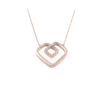 Collier en or rose et diamants