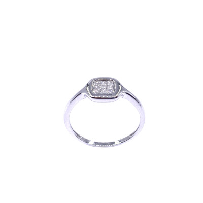 Bague en or blanc et diamants