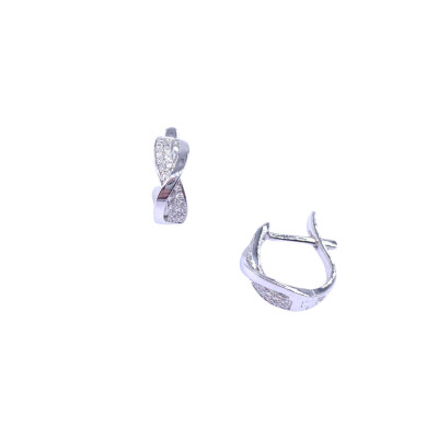 Boucles d'oreilles en or blanc et diamants