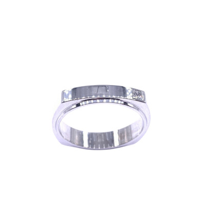 Bague en or blanc et diamant
