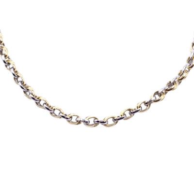 Collier en or jaune et or blanc