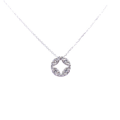 Collier en or blanc et diamants