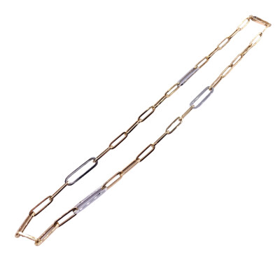Collier en or rose et or blanc