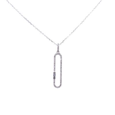 Collier en or blanc et diamants