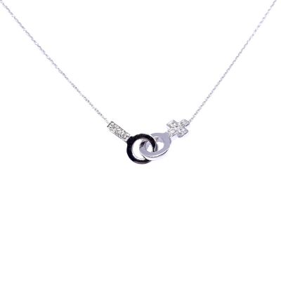 Collier en or blanc et diamants