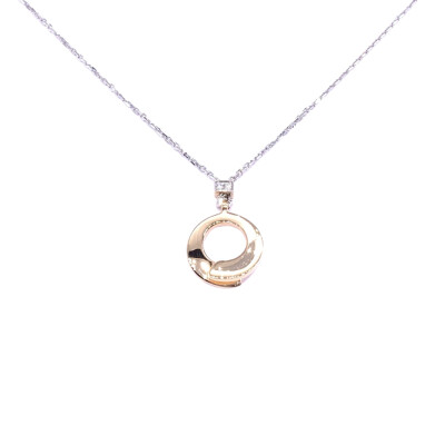 Collier en or blanc, or rose et diamants