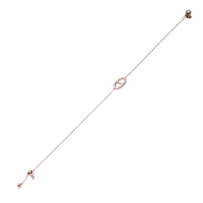 Bracelet en or rose et diamants