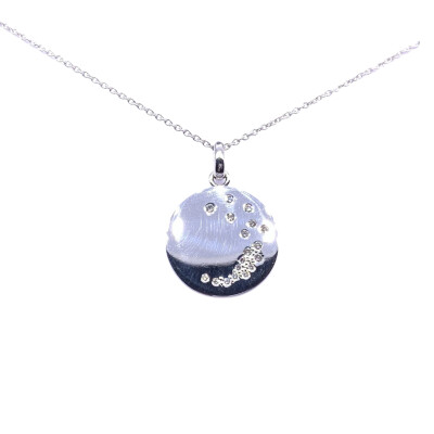 Pendentif en or blanc et diamants