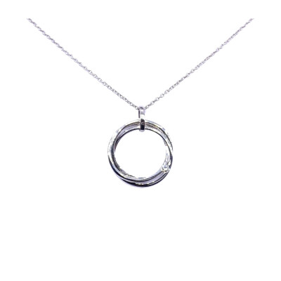Pendentif en or blanc et diamant