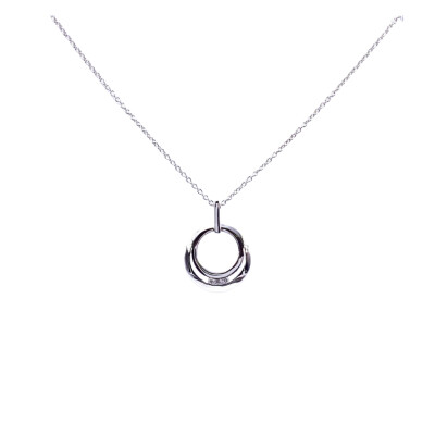 Pendentif en or blanc et diamants