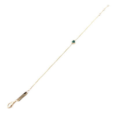 Bracelet en or jaune et émeraude