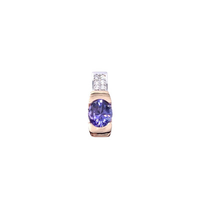 Pendentif en or blanc, tanzanite et diamants