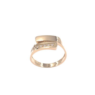 Bague en or jaune et diamants