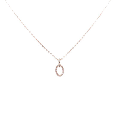Collier en or rose et diamants