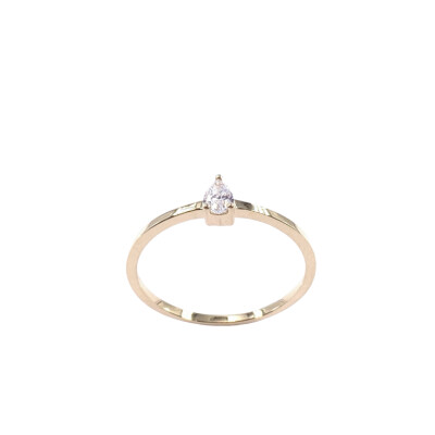 Solitaire en or jaune et diamant
