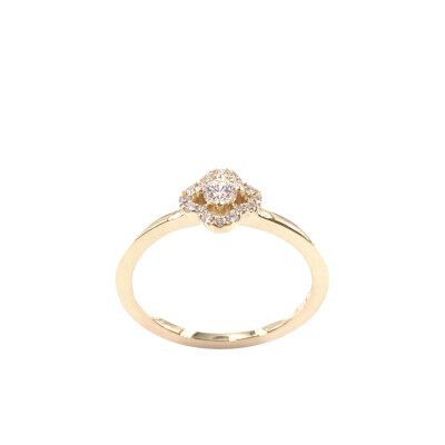 Bague en or jaune et diamants