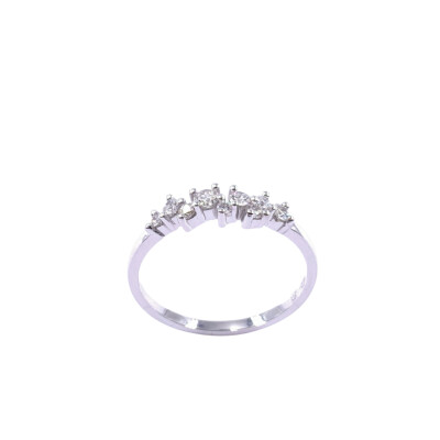 Bague en or blanc et diamants
