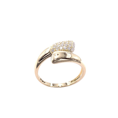 Bague en or jaune et diamants