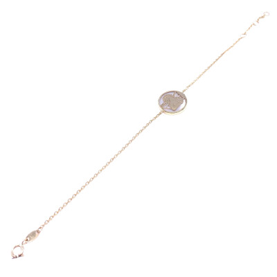 Bracelet en or jaune,  et nacre