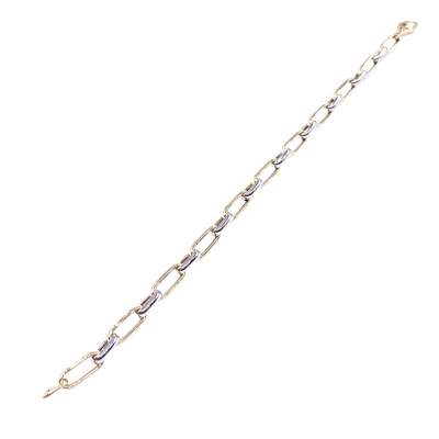 Bracelet en or jaune et or blanc