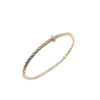 Bracelet en or jaune, or blanc et diamants