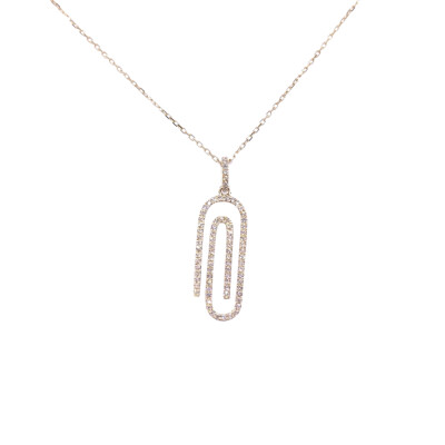 Collier en or jaune et diamants