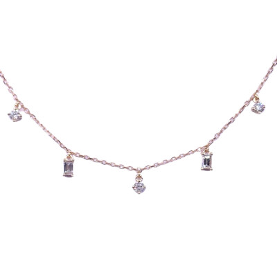 Collier en or rose et diamants