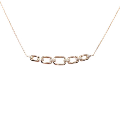 Collier en or jaune et diamants