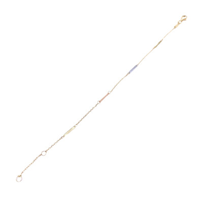 Bracelet en or jaune, or rose et or blanc