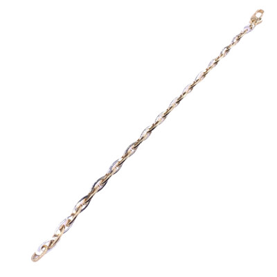 Bracelet en or blanc et or jaune