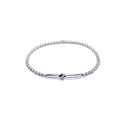 Bracelet extensible en or blanc et diamant
