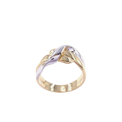 Bague en or jaune et or blanc