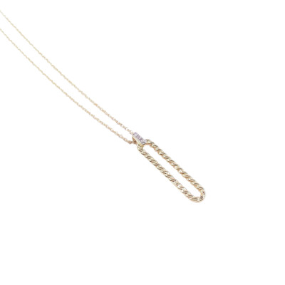 Collier en or jaune et diamants