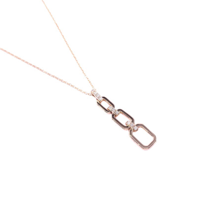 Collier en or rose et diamants