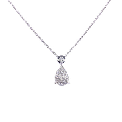 Collier en or blanc et diamants