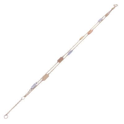 Bracelet en or jaune, or rose et or blanc