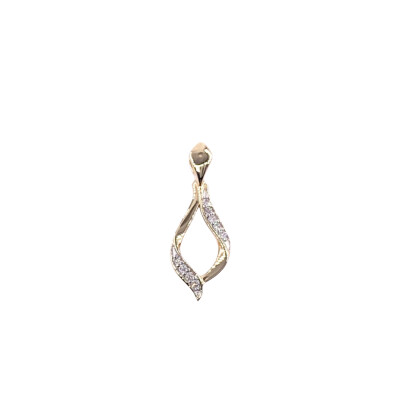 Pendentif en or jaune, bicolore et diamants