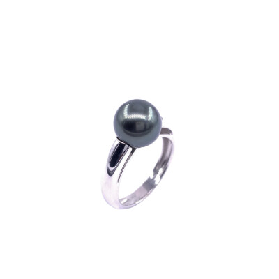 Bague en or blanc et perle de Tahiti