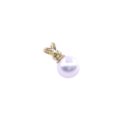 Pendentif en or jaune et perle de culture