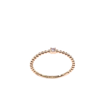Solitaire en or jaune et diamant
