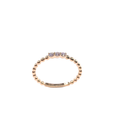 Bague en or jaune et diamants
