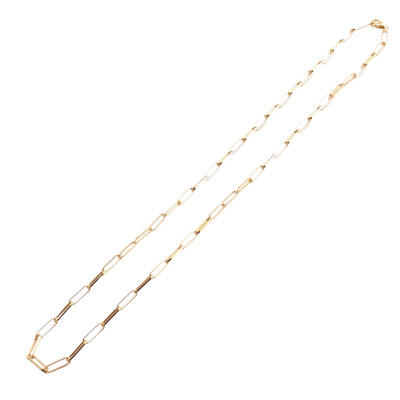 Collier en or jaune maille forçat rectangle
