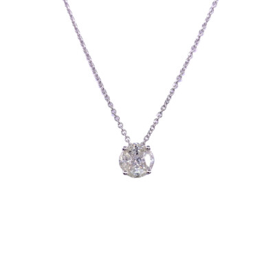 Collier en or blanc et diamants